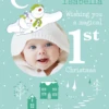 Pod Personalised The Snowman™ Photo Upload 1st Christmas Card