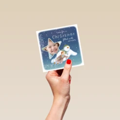 Pod Personalised Kids The Snowman™ Photo Upload Christmas Card -Pod Shop F3007492 hand S