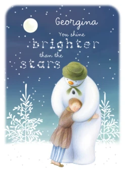 Pod Personalised Kids The Snowman™ Hugging Christmas Card