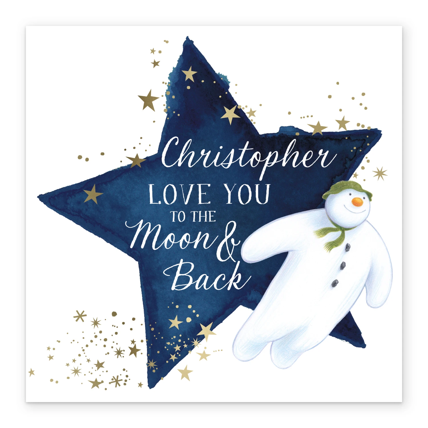 Pod Personalised Kids The Snowman™ Flying Christmas Card 2 Pod Personalised Kids The Snowman™ Flying Christmas Card - Image 2