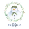 Pod Personalised The Snowman™ Wreath Christmas Card For The Family
