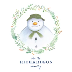 Pod Personalised The Snowman™ Wreath Christmas Card For The Family