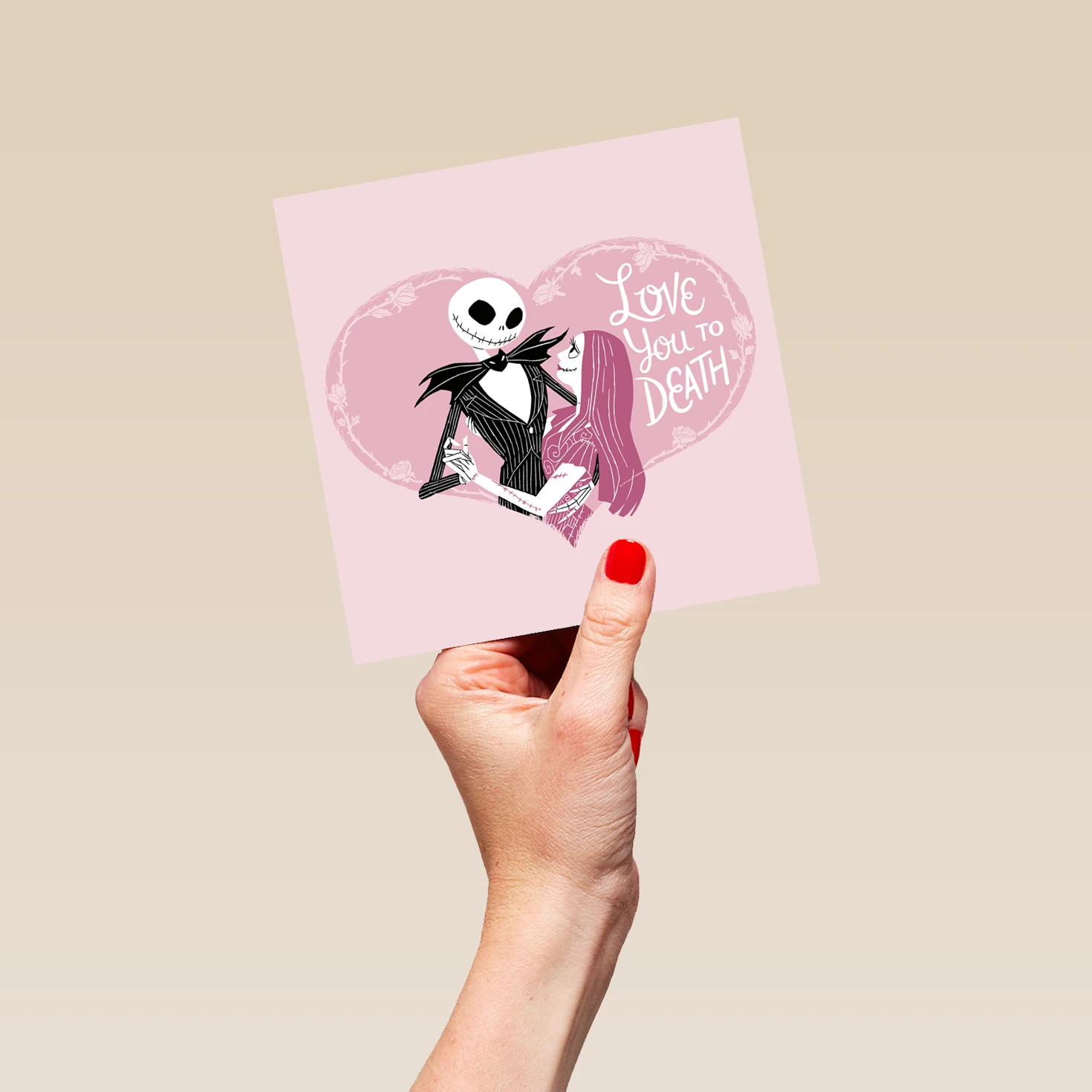 Pod Personalised Pink Disney The Nightmare Before Christmas Valentine's Day Card 5 Pod Personalised Pink Disney The Nightmare Before Christmas Valentine's Day Card - Image 5