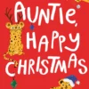 Pod Personalised Cute Festive Cheetahs Christmas Card For Auntie