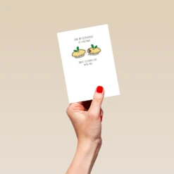 Pod Personalised Boyfriend Cute Mince Pie Christmas Card -Pod Shop F3100004 hand S