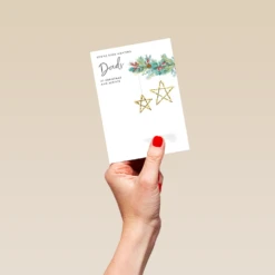 Pod Personalised For Both Dads Classic Christmas Card -Pod Shop F3100006 hand S