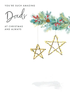 Pod Personalised For Both Dads Classic Christmas Card