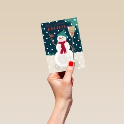 Pod Personalised Cute Snowman Christmas Card For Brother -Pod Shop F3100015 hand S
