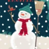 Pod Personalised Cute Snowman Christmas Card For Brother
