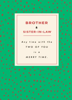 Pod Personalised Brother & Sister-in-Law Christmas Card