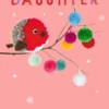Pod Personalised For Daughter Cute Robin Christmas Card