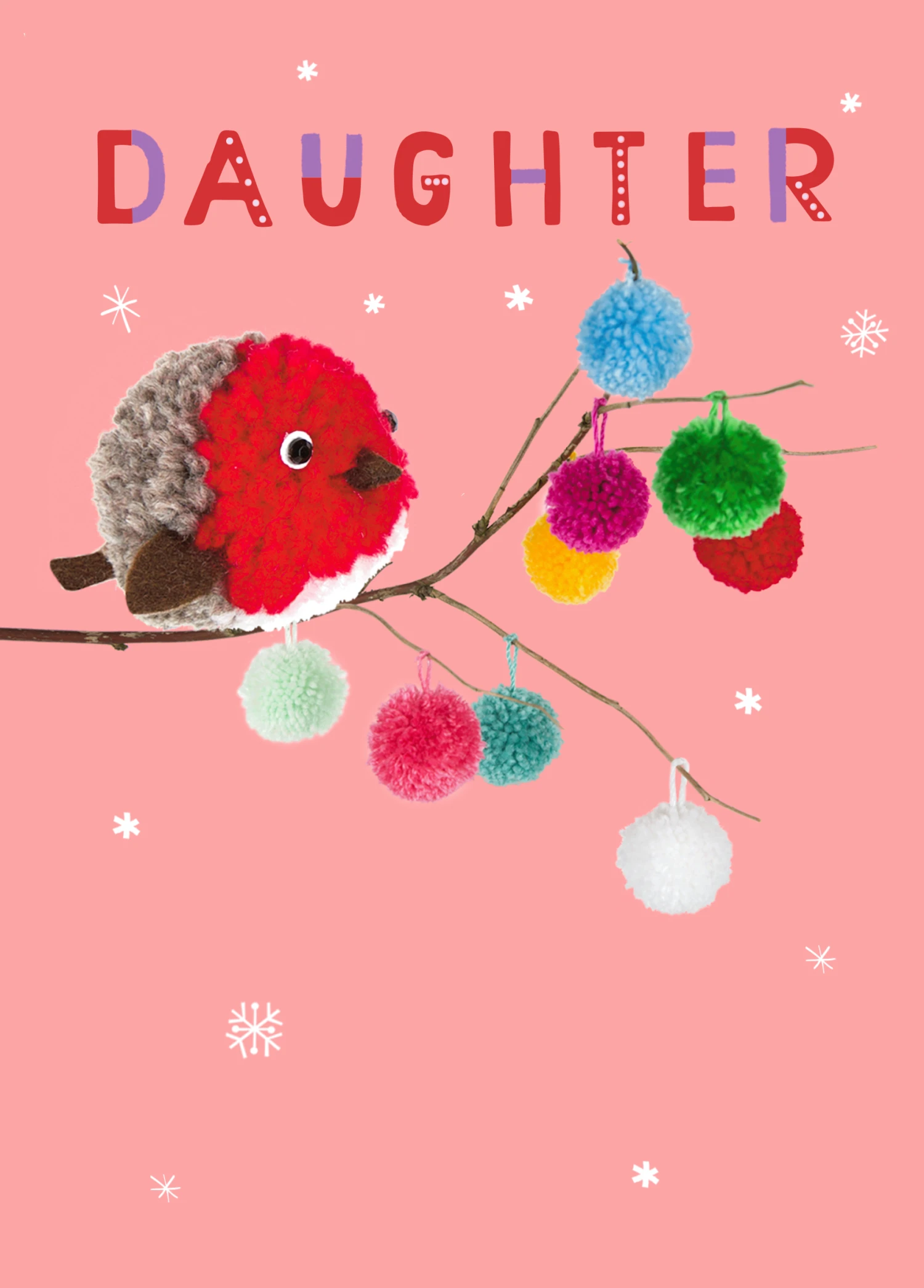 Pod Personalised For Daughter Cute Robin Christmas Card 1 Pod Personalised For Daughter Cute Robin Christmas Card