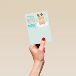 Pod Personalised Cute Forever Friends Christmas Card For Daughter -Pod Shop F3100032 hand S