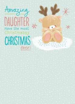 Pod Personalised Cute Forever Friends Christmas Card For Daughter