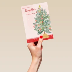 Pod Personalised For Daughter Traditional Tree Christmas Card 9 Pod Personalised For Daughter Traditional Tree Christmas Card -Pod Shop F3100033 hand L