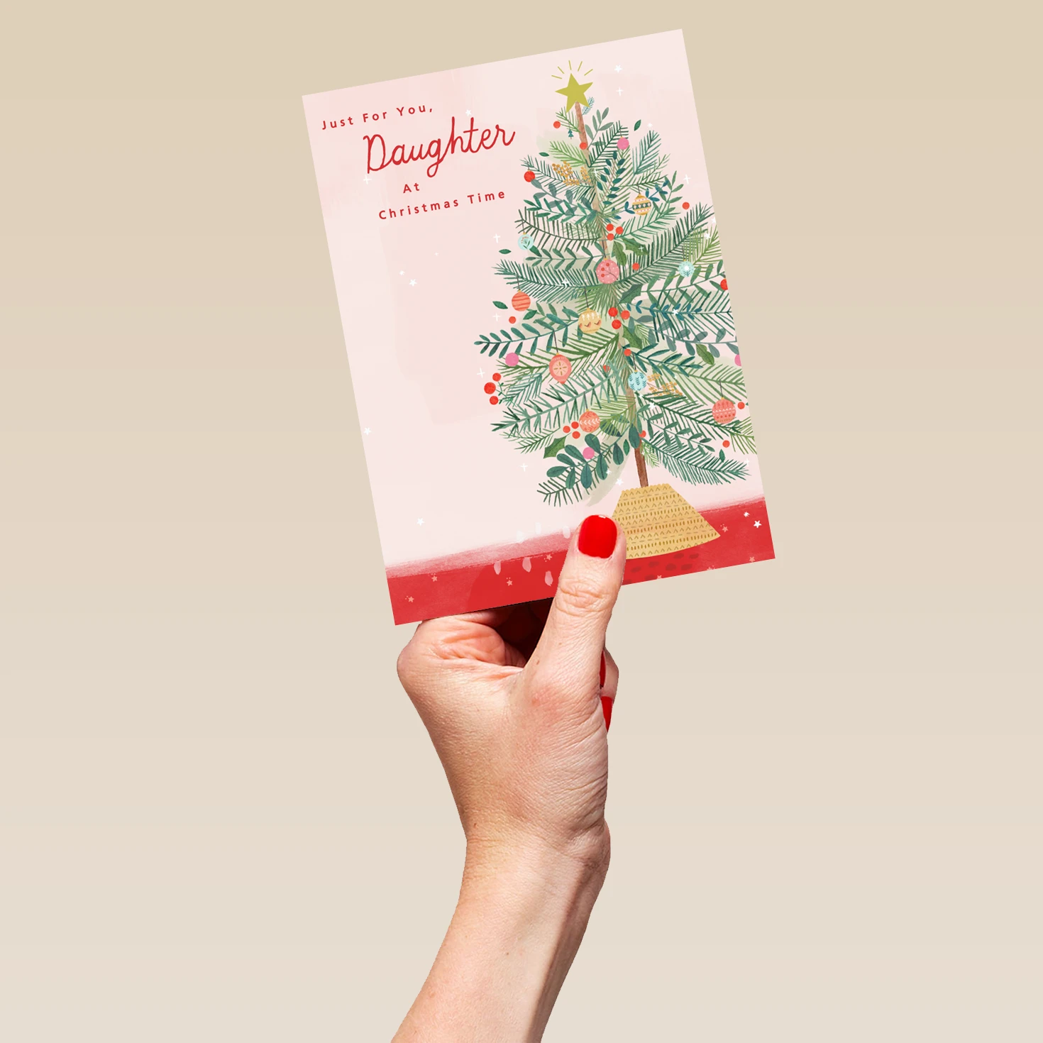 Pod Personalised For Daughter Traditional Tree Christmas Card 5 Pod Personalised For Daughter Traditional Tree Christmas Card - Image 5