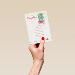 Pod Personalised For Daughter Traditional Love Christmas Card 8 Pod Personalised For Daughter Traditional Love Christmas Card -Pod Shop F3100034 hand S