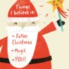 Pod Personalised Cute Santa Claus I Believe In You Christmas Card