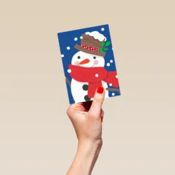Pod Personalised Christmas Snowman Christmas Card 8 Pod Personalised Christmas Snowman Christmas Card -Pod Shop F3100039 hand S