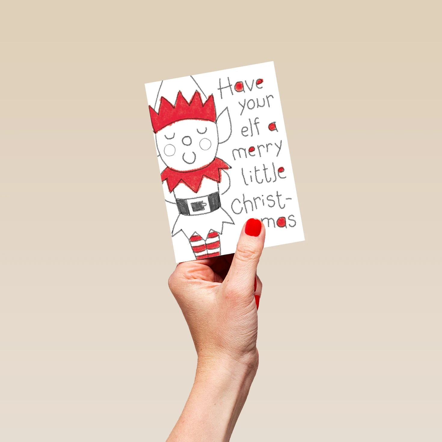 Pod Personalised Merry Elf Christmas Card 4 Pod Personalised Merry Elf Christmas Card - Image 4