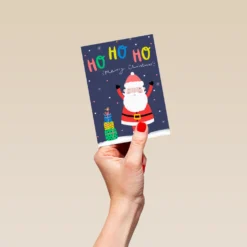 Pod Personalised Santa Claus Ho Ho Ho Christmas Card -Pod Shop F3100043 hand S