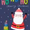 Pod Personalised Santa Claus Ho Ho Ho Christmas Card