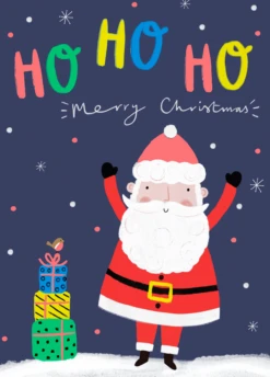 Pod Personalised Santa Claus Ho Ho Ho Christmas Card