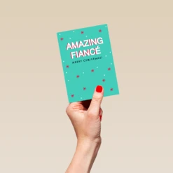 Pod Personalised Stars & Snowflakes Christmas Card For Fiancé 8 Pod Personalised Stars & Snowflakes Christmas Card For Fiancé -Pod Shop F3100048 hand S