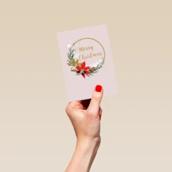 Pod Personalised Traditional Merry Christmas Card 8 Pod Personalised Traditional Merry Christmas Card -Pod Shop F3100049 hand S