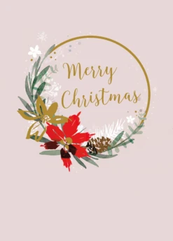 Pod Personalised Traditional Merry Christmas Card