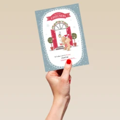 Pod Personalised Merry Christmas Friends Card -Pod Shop F3100054 hand L