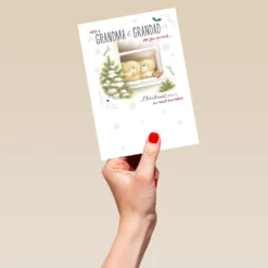 Pod Personalised Cute Forever Friends Christmas Card For Grandma & Grandad -Pod Shop F3100064 hand L