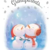 Pod Personalised Grandparents Cute Snowmen Christmas Card