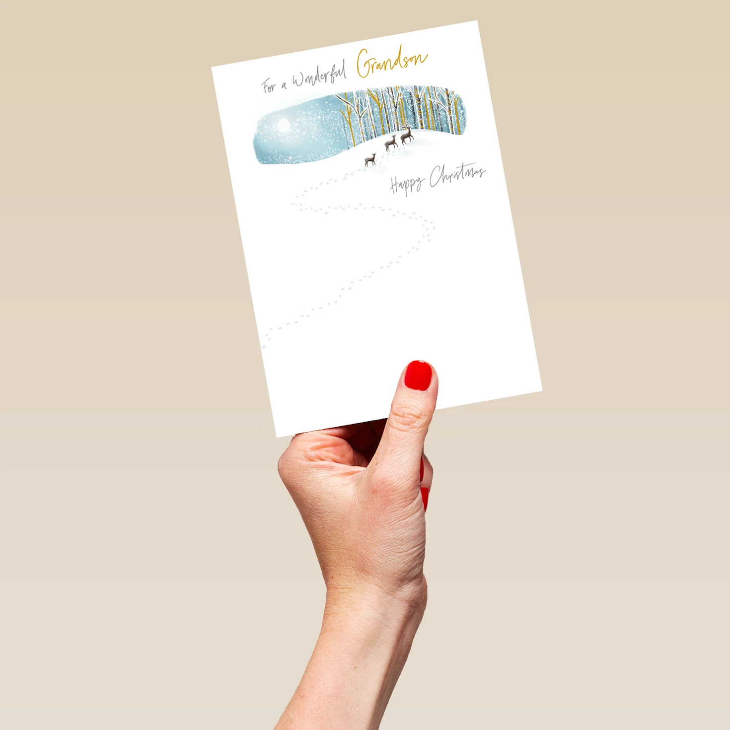 Pod Personalised Grandson Classic Snow Design Christmas Card 5 Pod Personalised Grandson Classic Snow Design Christmas Card - Image 5