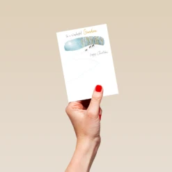 Pod Personalised Grandson Classic Snow Design Christmas Card 8 Pod Personalised Grandson Classic Snow Design Christmas Card -Pod Shop F3100073 hand S