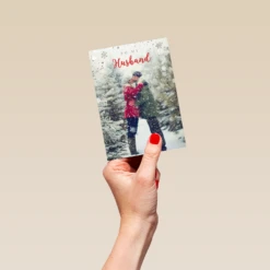 Pod Personalised Husband Kiss Christmas Card -Pod Shop F3100081 hand S