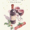 Pod Personalised Husband Wine Traditional Christmas Card