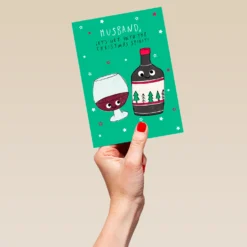 Pod Personalised Christmas Spirit Bottle Card For Husband 9 Pod Personalised Christmas Spirit Bottle Card For Husband -Pod Shop F3100084 hand L