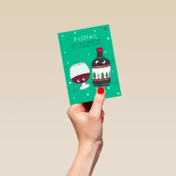 Pod Personalised Christmas Spirit Bottle Card For Husband 8 Pod Personalised Christmas Spirit Bottle Card For Husband -Pod Shop F3100084 hand S