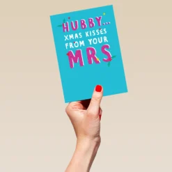 Pod Personalised Xmas Kisses For Husband Christmas Card -Pod Shop F3100085 hand L