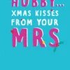 Pod Personalised Xmas Kisses For Husband Christmas Card