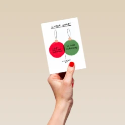 Pod Personalised Christmas Cheer And Baubles Card 8 Pod Personalised Christmas Cheer And Baubles Card -Pod Shop F3100087 hand S