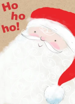 Pod Personalised Cute Ho Ho Ho Santa Christmas Card