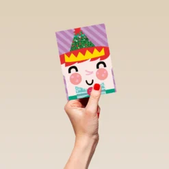Pod Personalised Cute Christmas Elf Card -Pod Shop F3100094 hand S