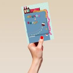 Pod Personalised Wine And Tinsel Christmas Card -Pod Shop F3100098 hand L