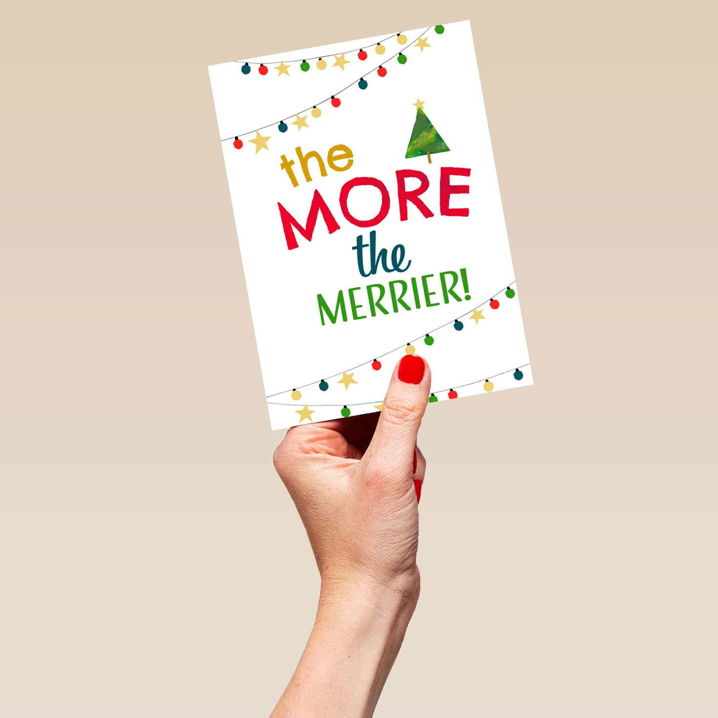 Pod Personalised The More The Merrier Decorations Christmas Card 5 Pod Personalised The More The Merrier Decorations Christmas Card - Image 5