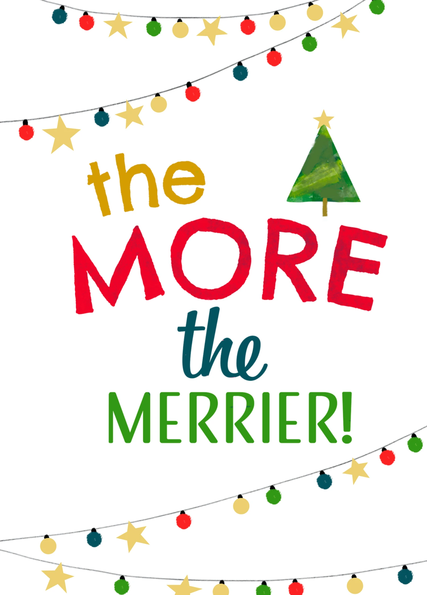 Pod Personalised The More The Merrier Decorations Christmas Card 1 Pod Personalised The More The Merrier Decorations Christmas Card
