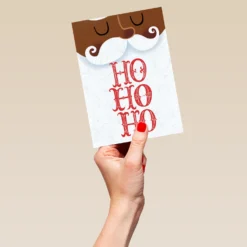 Pod Personalised Santa Ho Ho Ho Christmas Card -Pod Shop F3100103 hand L