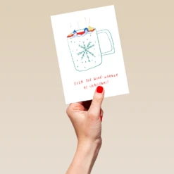 Pod Personalised Mulled Wine Mug Christmas Card -Pod Shop F3100107 hand L