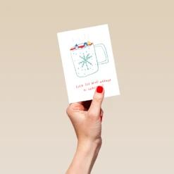 Pod Personalised Mulled Wine Mug Christmas Card -Pod Shop F3100107 hand S